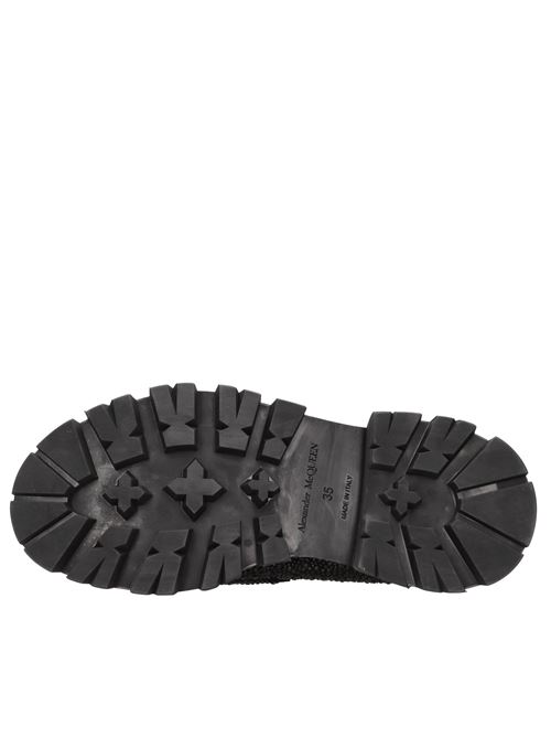 Leather and rhinestone moccasins ALEXANDER MCQUEEN | 708063 WIBY1 1069NERO